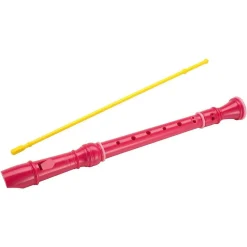 FLAUTO DOLCE SOPRANO DITEGGIATURA BAROCCA SCUOLA MEDIA ROSA STRUMENTO MUSICALE