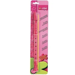 FLAUTO DOLCE SOPRANO DITEGGIATURA BAROCCA SCUOLA MEDIA ROSA STRUMENTO MUSICALE