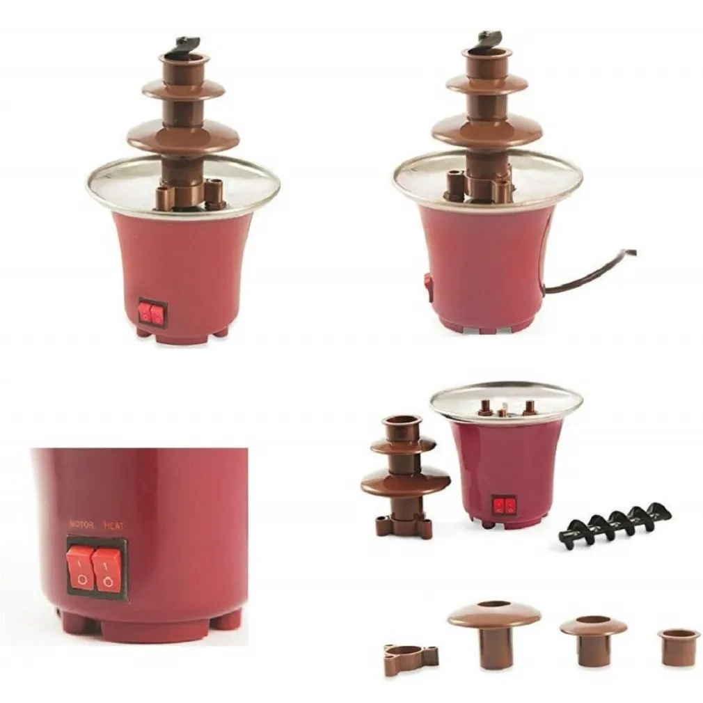 FONTANA CASCATA DI CIOCCOLATO FONDUTA FORMAGGIO ANTIADERENTE DOLCE FESTA PARTY