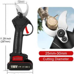 FORBICE DA POTATURA A BATTERIA CESOIA TRONCA RAMI 24V CORDLESS 2 BATTERIE 1.0AH