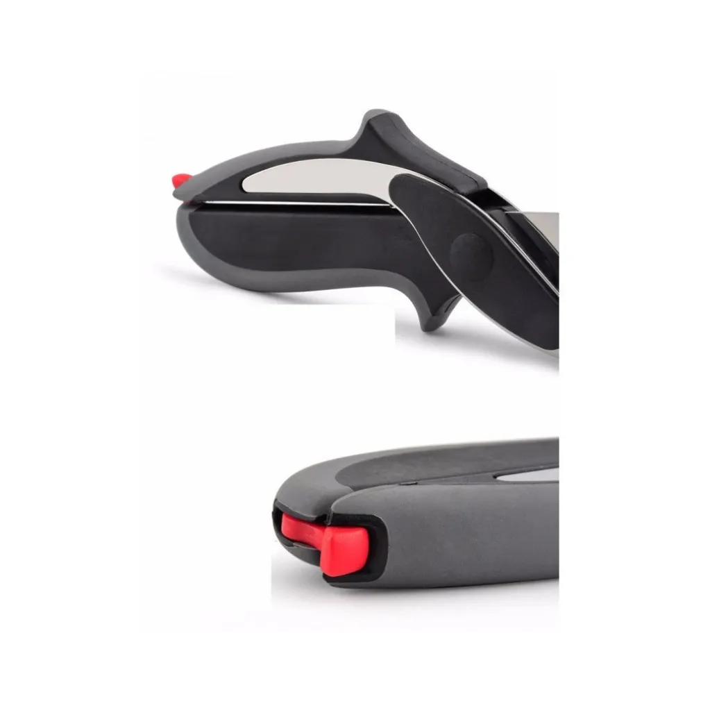 FORBICI COLTELLO E TAGLIERE DA CUCINA CLEVER CUTTER 2 IN 1 AFFETTA VERDURE CARNE