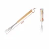 FORCHETTONE 3 REBBI PER BARBECUE GRIGLIATA 40CM IN ACCIAIO MANICO LEGNO 2406328