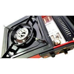 FORNELLO A GAS SINGOLO PORTATILE CON CUSTODIA BDZ-155-A PER CAMPEGGIO HOT POT