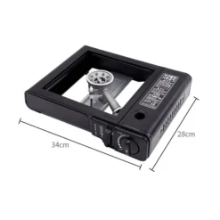 FORNELLO ACCIAIO A GAS Q-WS155 CAMPEGGIO CASA PORTATILE 2900W PIANO COTTURA CUCINA