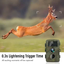 FOTOCAMERA DA CACCIA FOTOTRAPPOLA CON VISIONE NOTTURNA A INFRAROSSI SENSORE PIR