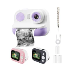 FOTOCAMERA PORTATILE A STAMPA ISTANTANEA PER BAMBINI CON SCHERMO LED ZOOM DIGITALE 6X