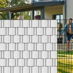 FRANGIVISTA ROTOLO BIANCO PVC PER BALCONI RINGHIERE RECINZIONI PROTEZIONE 19CMX35MT 54561