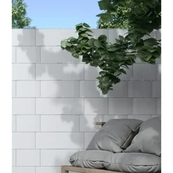 FRANGIVISTA ROTOLO BIANCO PVC PER BALCONI RINGHIERE RECINZIONI PROTEZIONE 19CMX35MT 54561