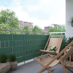 FRANGIVISTA ROTOLO VERDE PVC PER BALCONI RINGHIERE RECINZIONI PROTEZIONE 19CMX35MT 06267