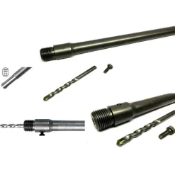 FRESA A TAZZA 120 MM CAROTATRICE CON ASTA SDS PLUS 80 CM CALCESTRUZZO CEMENTO