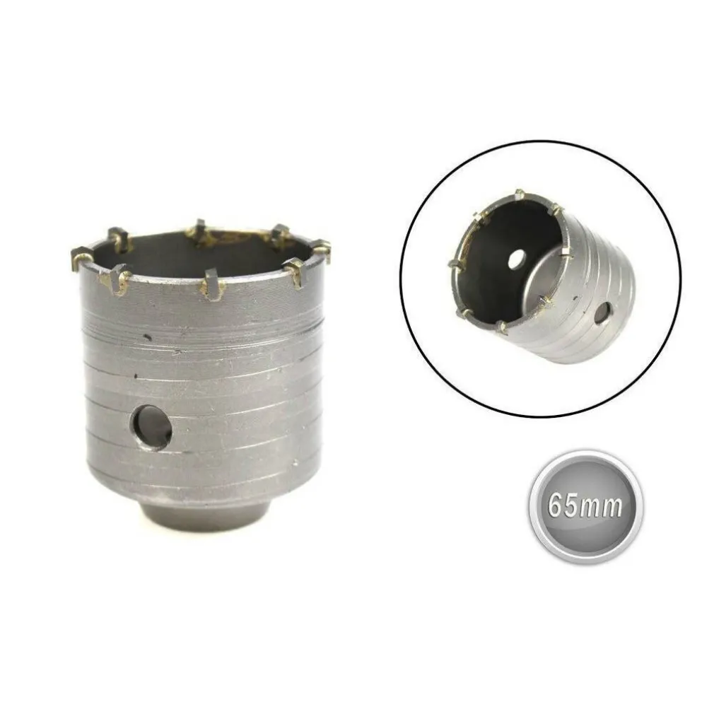 FRESA CAROTATRICE A TAZZA IN ACCIAIO DIAMETRO 65 MM PER MURO FRESE FAI DA TE