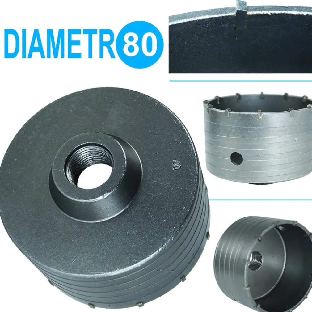 FRESA CAROTATRICE A TAZZA 80 MM PER MURO FRESE PIETRA CALCESTRUZZO CEMENTO