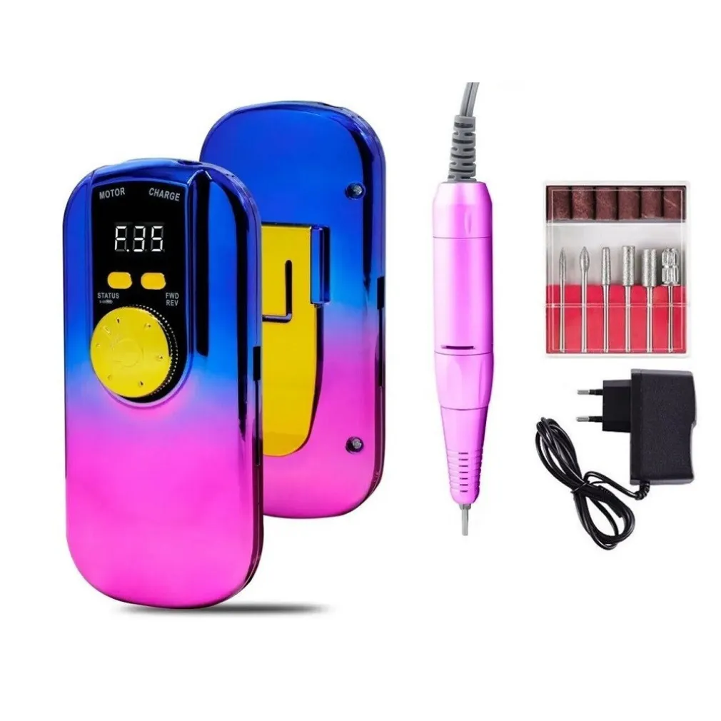 FRESA UNGHIE PORTATILE 35000GIRI RICARICABILE MANICURE PEDICURE NAIL 58W TX-8489