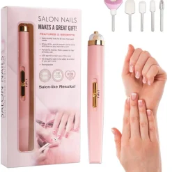 FRESA UNGHIE SET PER MANICURE PEDICURE LIMA RICARICABILE 5 PUNTE LEVA CUTICOLE