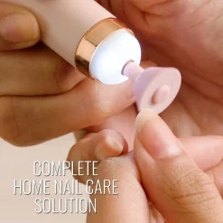 FRESA UNGHIE SET PER MANICURE PEDICURE LIMA RICARICABILE 5 PUNTE LEVA CUTICOLE