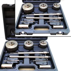 FRESE A TAZZA CAROTATRICE 9 PZ DA MURO 30 40 65 80 100mm TRAPANO SDS PLUS MAX