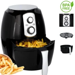 FRIGGITRICE AD ARIA CALDA SENZA OLIO AIRFRYER 3.6 LT FRIGGE CUOCE ARROSTO 1400W