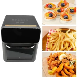 FRIGGITRICE AD ARIA ELETTRICA 15LT FINESTRA FORNELLO MULTIFUNZIONALE CONTROLLO TEMPERATURA