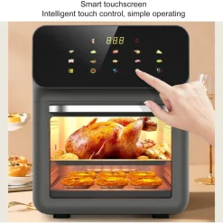 FRIGGITRICE AD ARIA ELETTRICA 15LT FINESTRA FORNELLO MULTIFUNZIONALE CONTROLLO TEMPERATURA