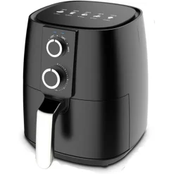 FRIGGITRICE AD ARIA 3,8LT 1450W MANOPOLA TIMER TERMOSTATO REGOLABILE PIEDINI ANTI-SCIVOLO