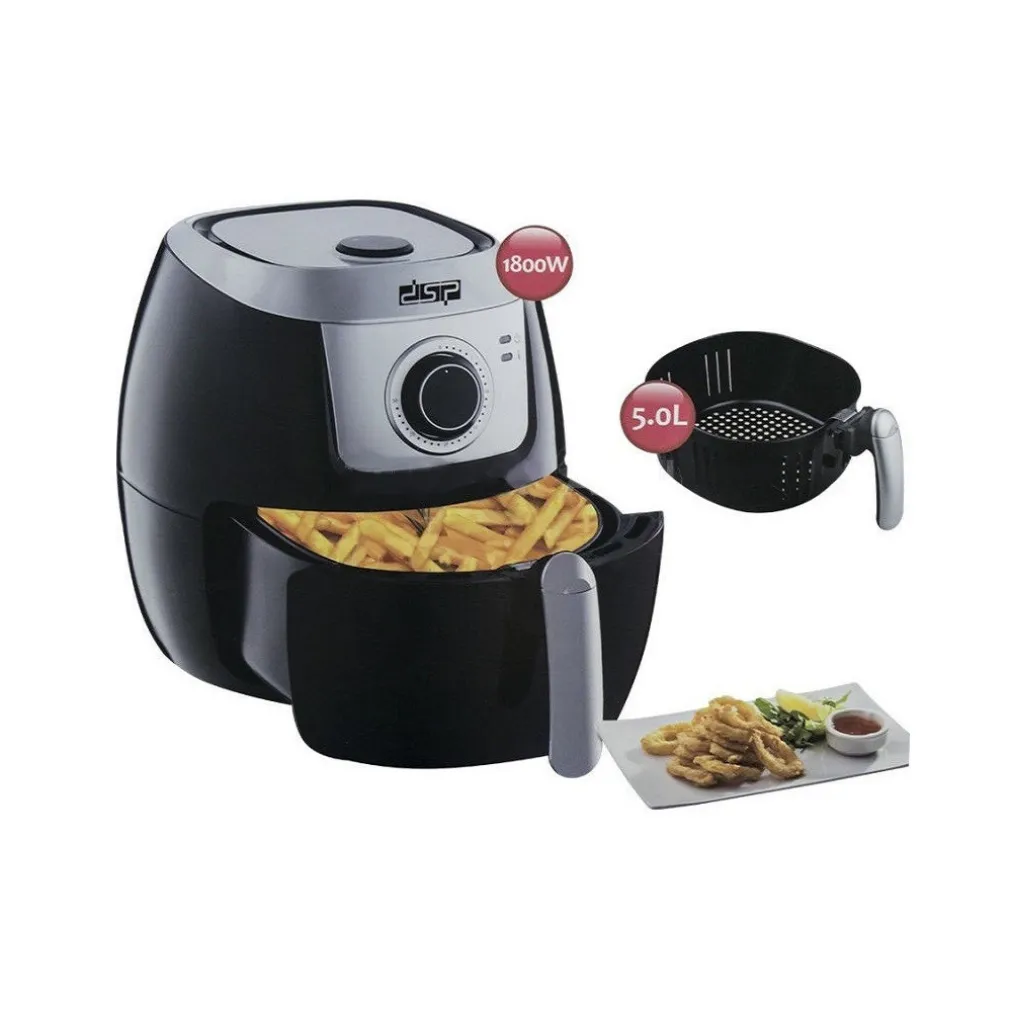 FRIGGITRICE ARIA ELETTRICA CALDA INFRAROSSI COTTURA SANA CESTELLO GRILL 5L 1800W