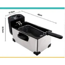 FRIGGITRICE ELETTRICA PORTATILE POFESSIONALE 2000 W CESTO ACCIAIO INOX TX-8254