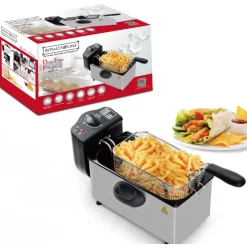 FRIGGITRICE ELETTRICA PROFESSIONALE ACCIAIO INOX 3 LITRI 2000W ROYALTY LINE