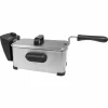 FRIGGITRICE ELETTRICA PROFESSIONALE IN ACCIAIO INOX CESTO 3LT 2000W CON MANIGLIA COPERCHIO