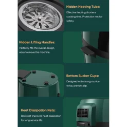 FRIGGITRICE Q-G9L DESIGN ELEGANTE FORNO FRIGGITRICE AD ARIA VISIBILE DA 9 LITRI