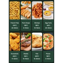 FRIGGITRICE Q-G9L DESIGN ELEGANTE FORNO FRIGGITRICE AD ARIA VISIBILE DA 9 LITRI