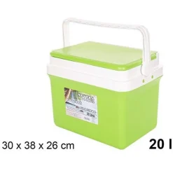 FRIGO BORSA TERMICA VERDE PORTATILE CON COPERCHIO PIATTO DA 20 LT CON MANIGLIA 017089
