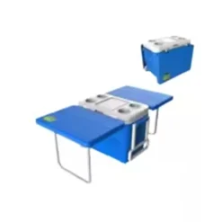 FRIGO PASSIVO PORTATILE 45LT CON TAVOLO PIEGHEVOLE PER CAMPEGGIO PICNIC SPIAGGIA 286512