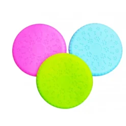 FRISBEE IN SILICONE 22.5 CM MORBIDO FRISBY SPORT RESISTENTE ANIMALI CANE