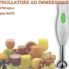 FRULLATORE AD IMMERSIONE MIXER LAME ACCIAIO INOX MINIPIMER SBATTITORE TRITATUTTO