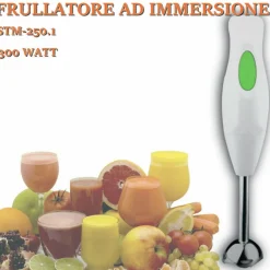 FRULLATORE AD IMMERSIONE MIXER LAME ACCIAIO INOX MINIPIMER SBATTITORE TRITATUTTO