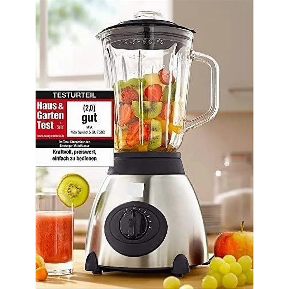 FRULLATORE DA 500 W CON LAME IN ACCIAIO INOX DA 1,5 LT TRITATUTTO FRUTTA VERDURA