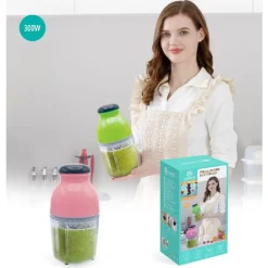 FRULLATORE ELETTRICO A PRESSIONE PORTATILE TRITATUTTO FRUTTA VERDURA CARNE TX-9746