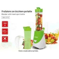 FRULLATORE ELETTRICO TRITATUTTO FRUTTA FRAPPE 0,6LT 300 WATT HOOMEI HM-6710
