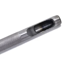 FUSTELLE IN ACCIAIO SET 5 PZ PER CUOIO LAMIERE STOFFA PLASTICA LEGNO PUNZONI