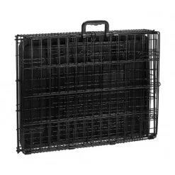 GABBIA PER CANI CANE IN METALLO NERO 96 X 84 X 64 CM PER TRASPORTO CON RUOTE