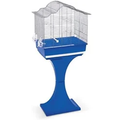 GABBIA PER UCCELLI SOPHIA METALLO PLASTICA CON SUPPORTO PIEDISTALLO 62X40X134CM