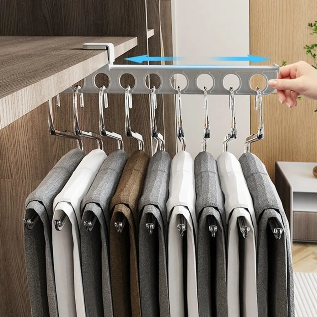 GANCIO PER GRUCCE APPENDIABITI PANTALONI SCIARPE ORGANIZZATORE SALVASPAZIO RESISTENTE