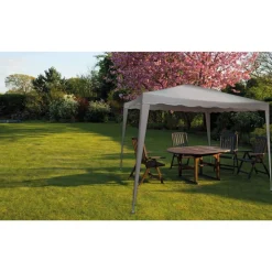GAZEBO 3X3X2,5 MT PIEGHEVOLE GRIGIO IMPERMEABILE RICHIUDIBILE TENDONE GIARDINO 016561