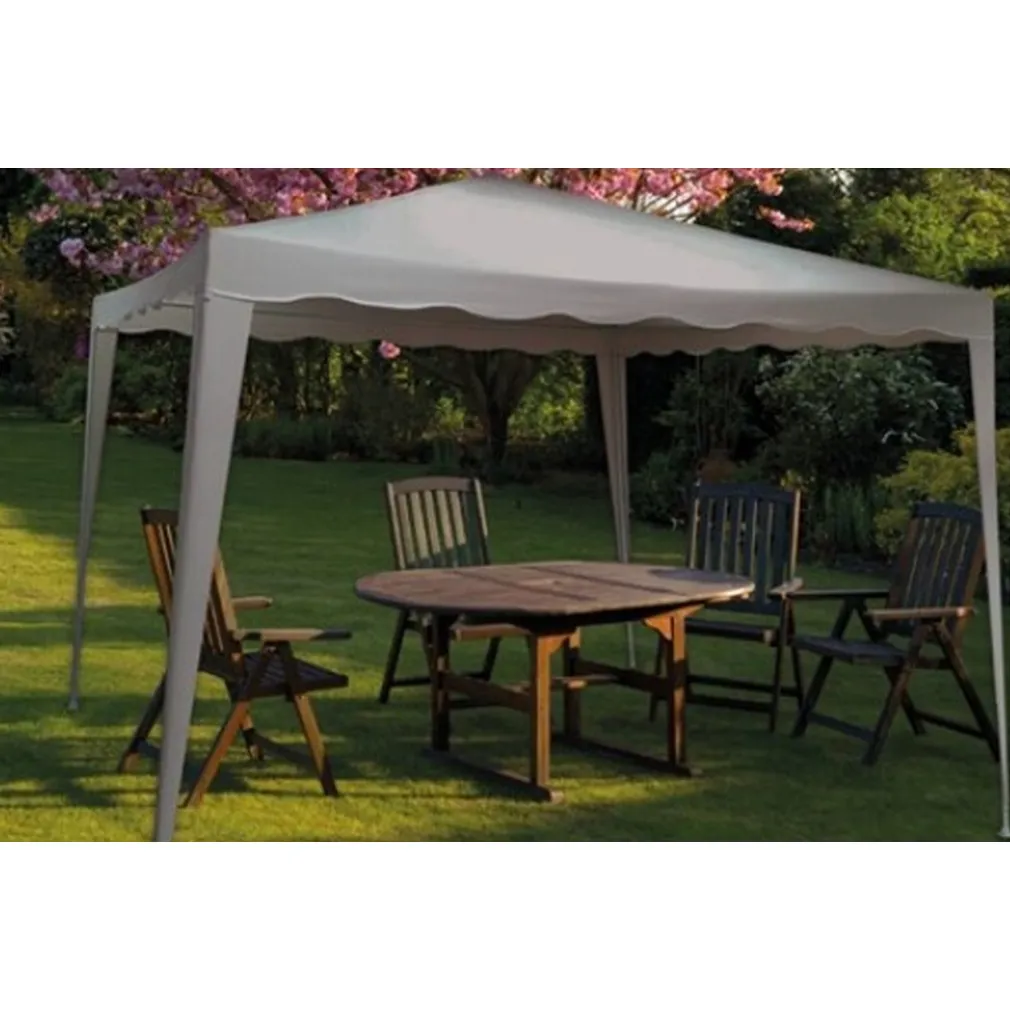 GAZEBO 3X3X2,5 MT PIEGHEVOLE GRIGIO IMPERMEABILE RICHIUDIBILE TENDONE GIARDINO 016561