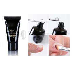 GEL UV LED POLY 30ML BIANCO CAMOUFLAGE FRENCH COSTRUTTORE RESINA UNGHIE NAIL ART