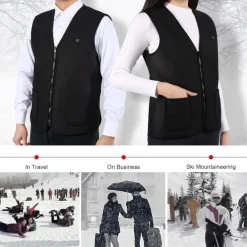 GILET GIUBOTTO RISCALDANTE USB RISCALDATO GIACCA TERMICA UNISEX RISCALDAMENTO