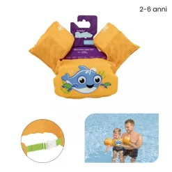 GILET SALVAGENTE PER BAMBINI CON DESIGN BALENA GIUBBOTTO GALLEGGIANTE CON BRACCIOLI 90135