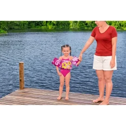 GILET SALVAGENTE PER BAMBINI FIORI TROPICALI GIUBBOTTO GALLEGGIANTE CON BRACCIOLI 90144