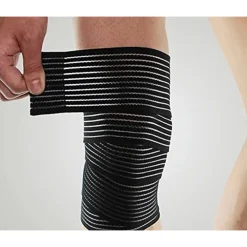 GINOCCHIERA TUTORE GINOCCHIA FASCIA ELASTICA GINOCCHIO CON CHIUSURA A STRAPPO