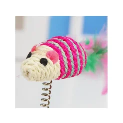 GIOCO CON PUPAZZO TOPOLINO PALESTRA PER GATTO UNGHIE TIRAGRAFFI BASE MOLLA